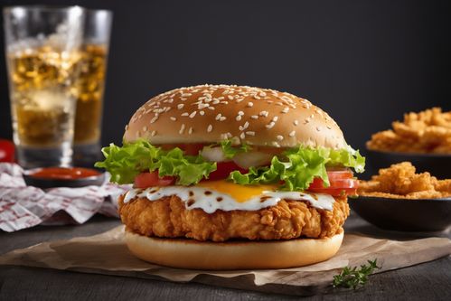 汉堡 中西餐饮融合的视觉盛宴